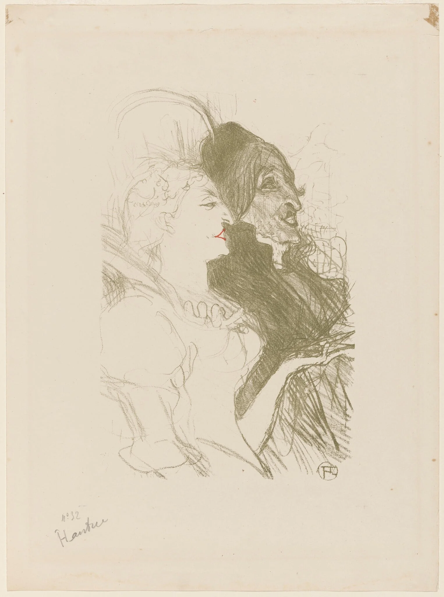 Carnival (Carnaval), by Henri de Toulouse-Lautrec, ink, 1894
