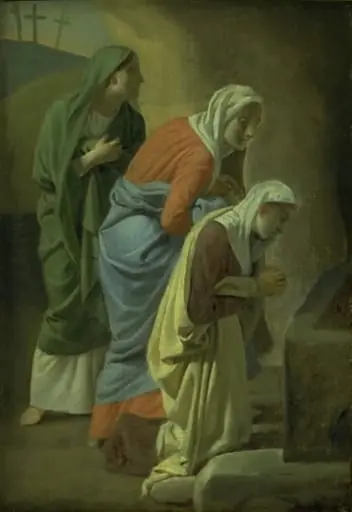 The Three Maries at the Tomb of Christ. Study
