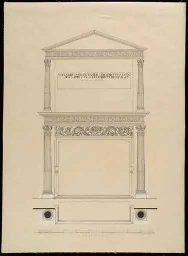 Elevation of mantelpiece.