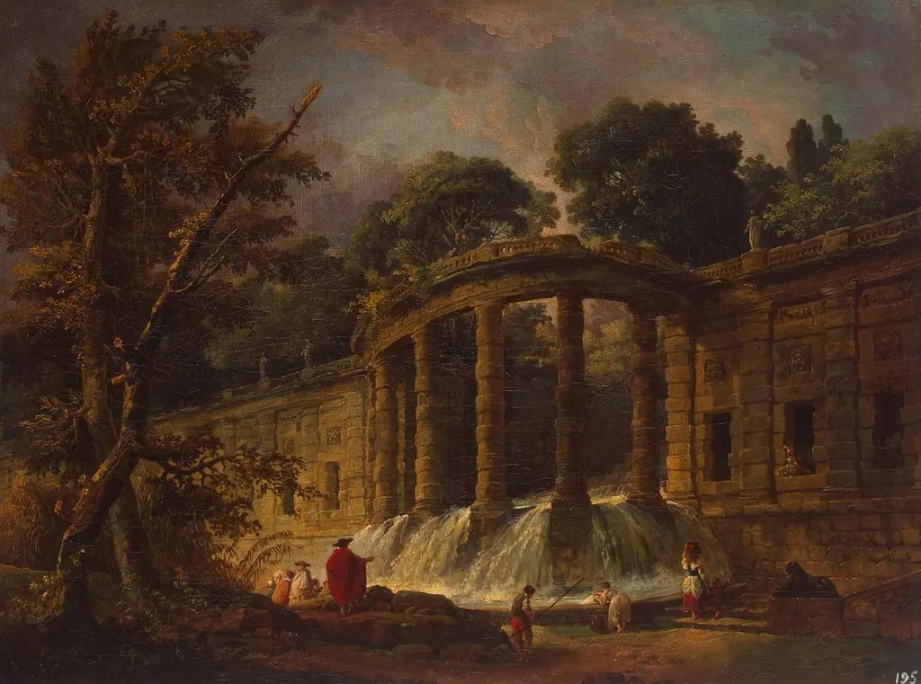 Pavilion with a Cascade