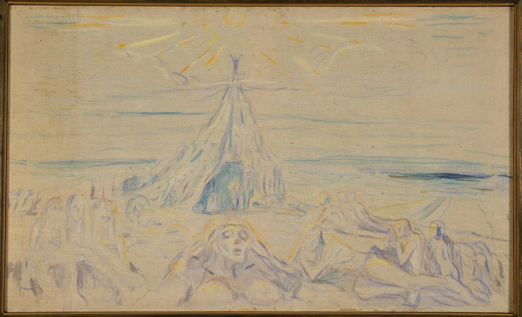 The Human Mountain, by Edvard Munch, oil, 1909