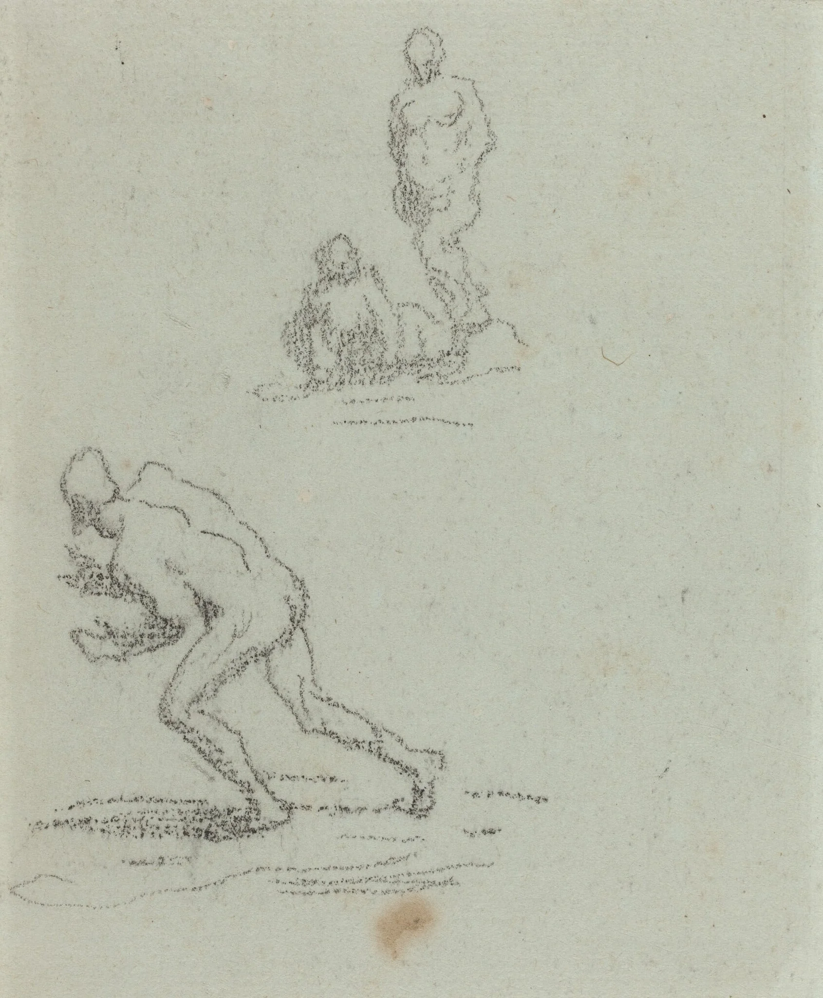 Bathers, by Honoré Daumier, chalk, 1844