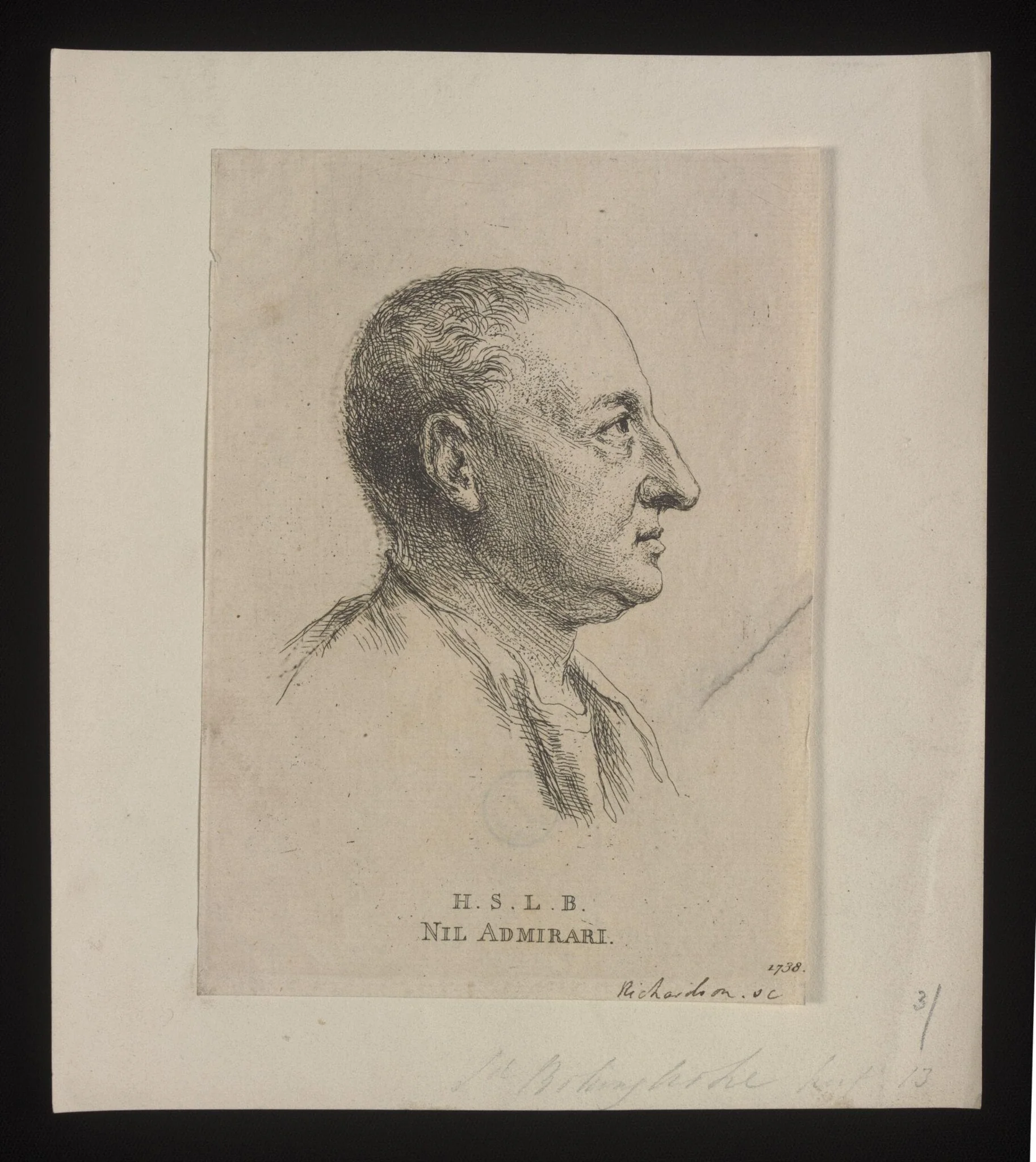 H Beard Print Collection, by J Richardson, 1738