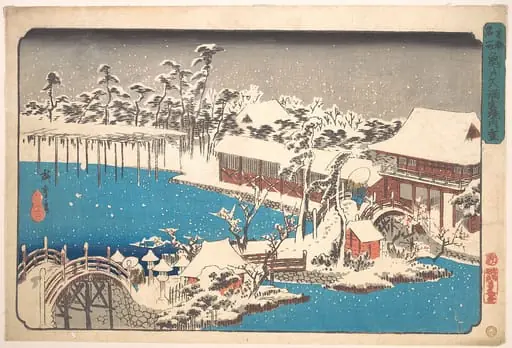 東都名所　亀戸天満宮境内雪|Kameido Tenmangu Keidai no Yuki