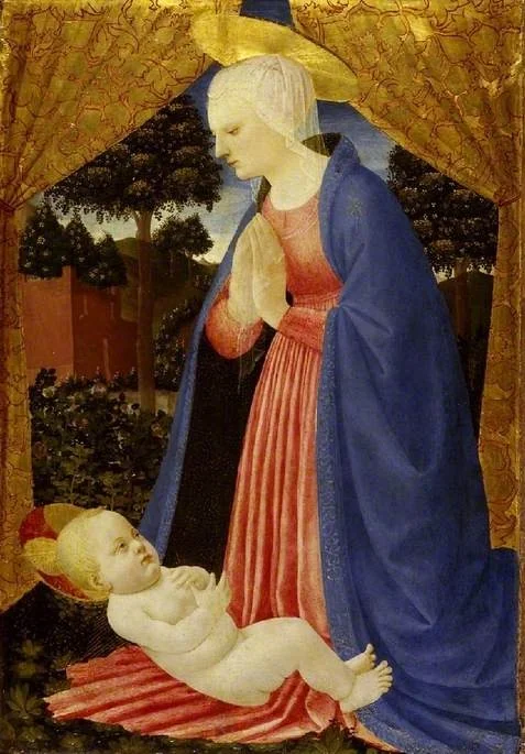 Virgin adoring the Child, by Master of the Nativity of Castello, unspecified, 1460