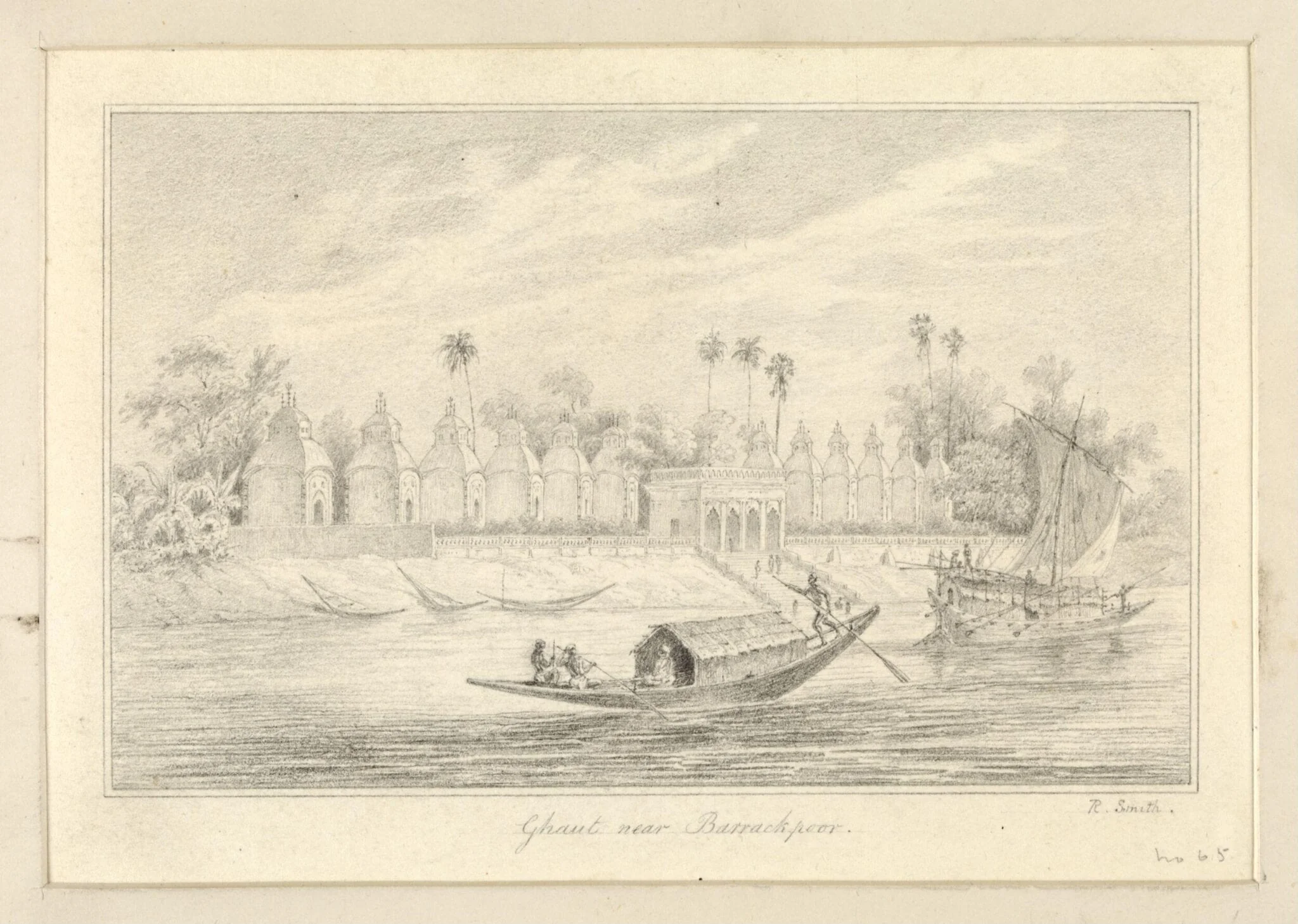 Ghaut near Barrackpoor, by Robert Captain Smith, 1830