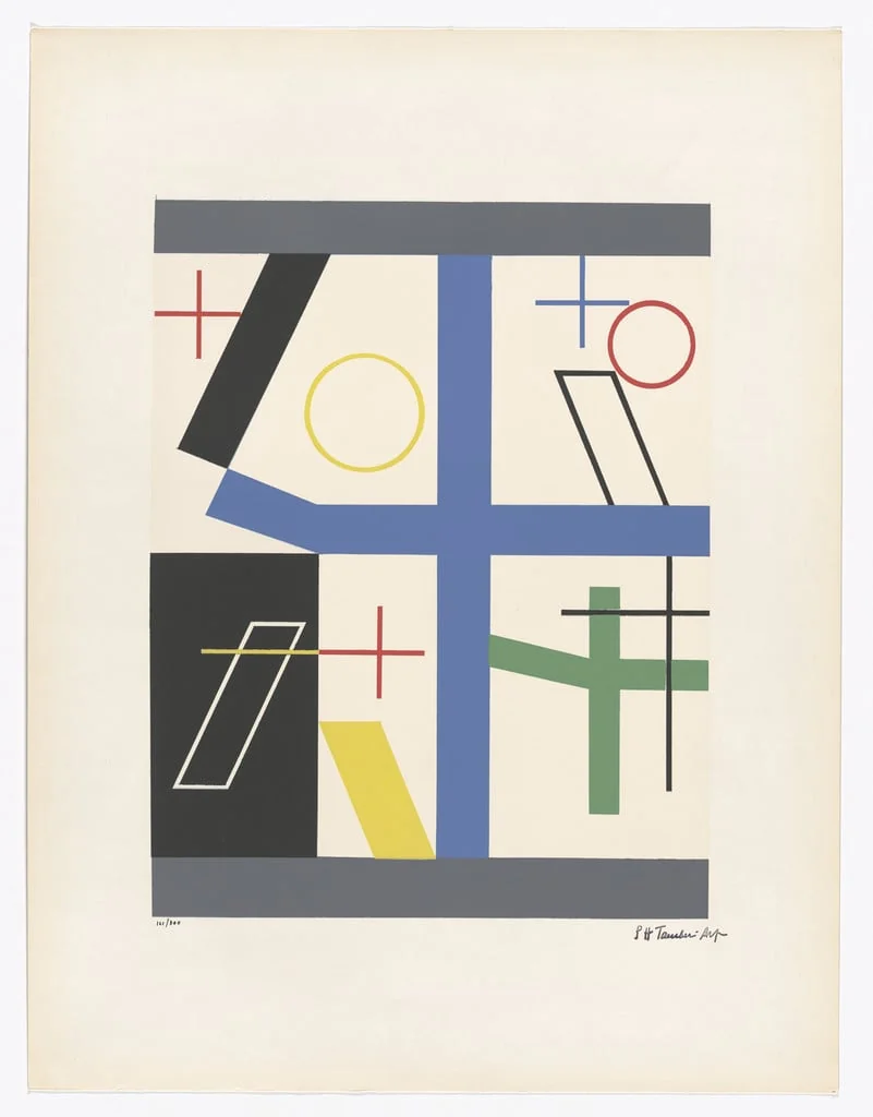 Untitled, by Sophie Taeuber-Arp, ink, 1953