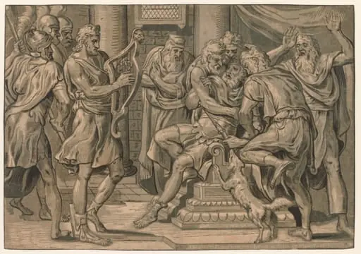David Playing the Harp before Saul