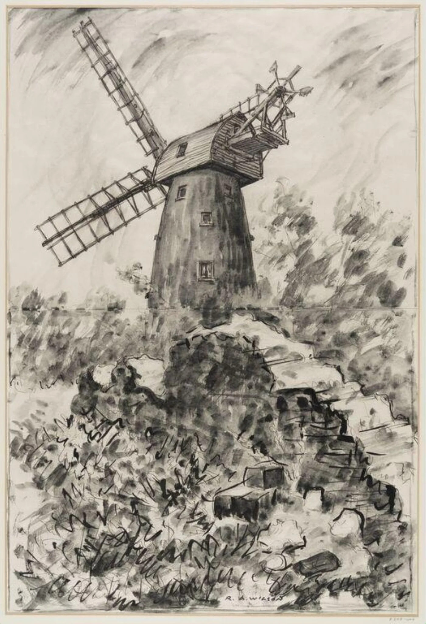 Shirley Mill, Surrey, by Robert Arthur Wilson, 1945