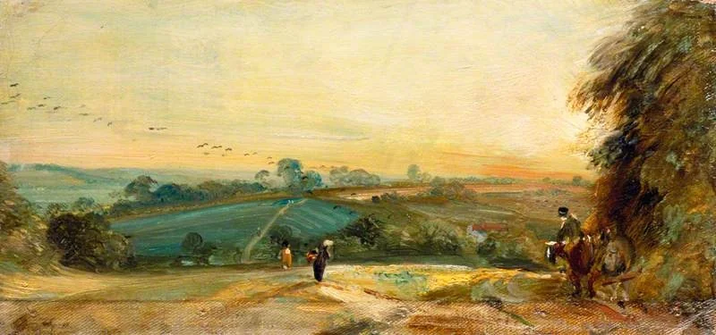 Autumnal Sunset, by John Constable, unspecified, 1812