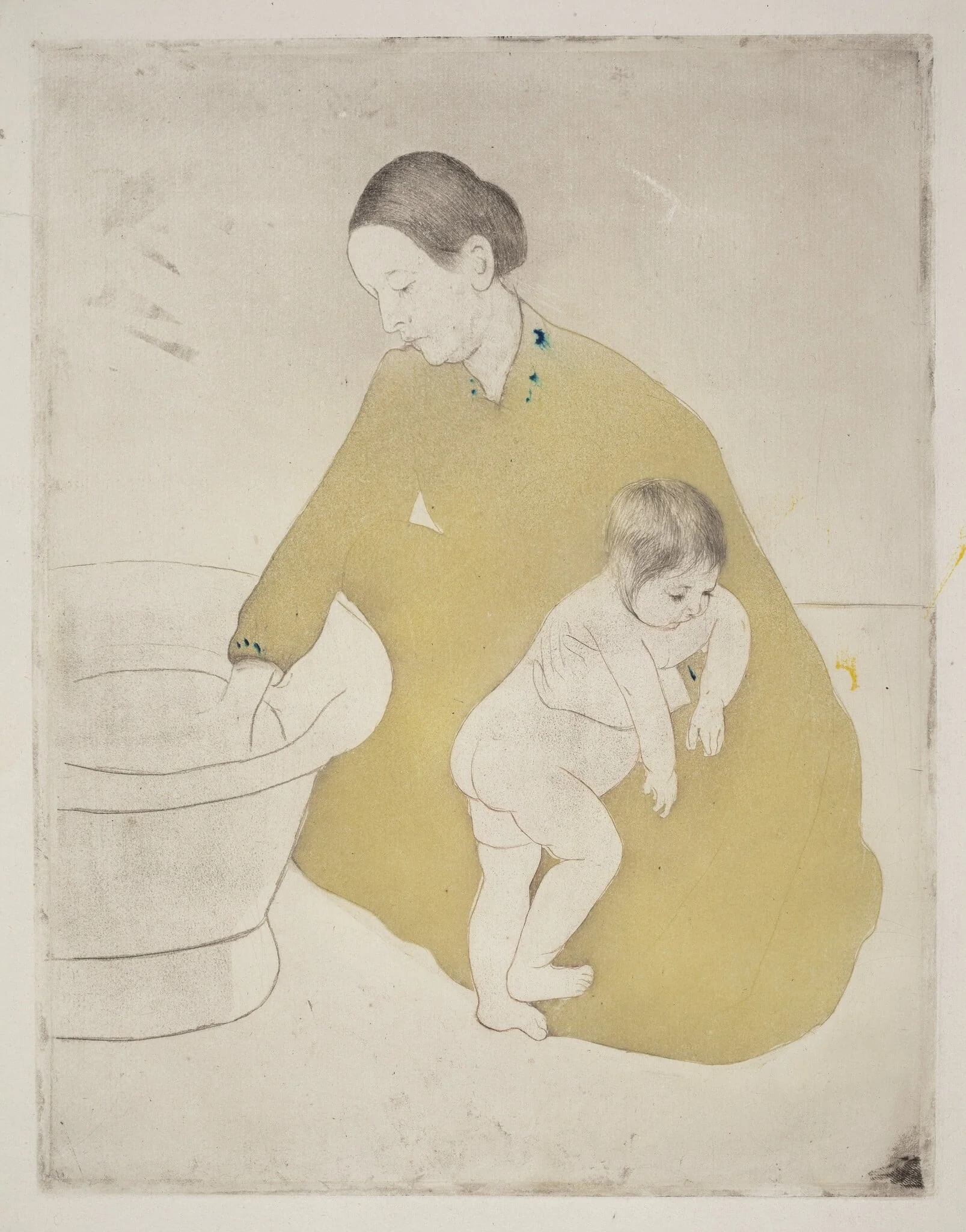 The Bath, by Mary Cassatt, ink, 1890