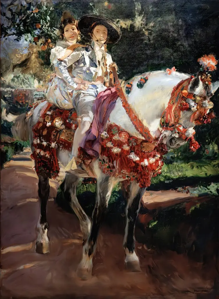 Portraits of Elena and Maria with Old-fashioned Valencian Costumes