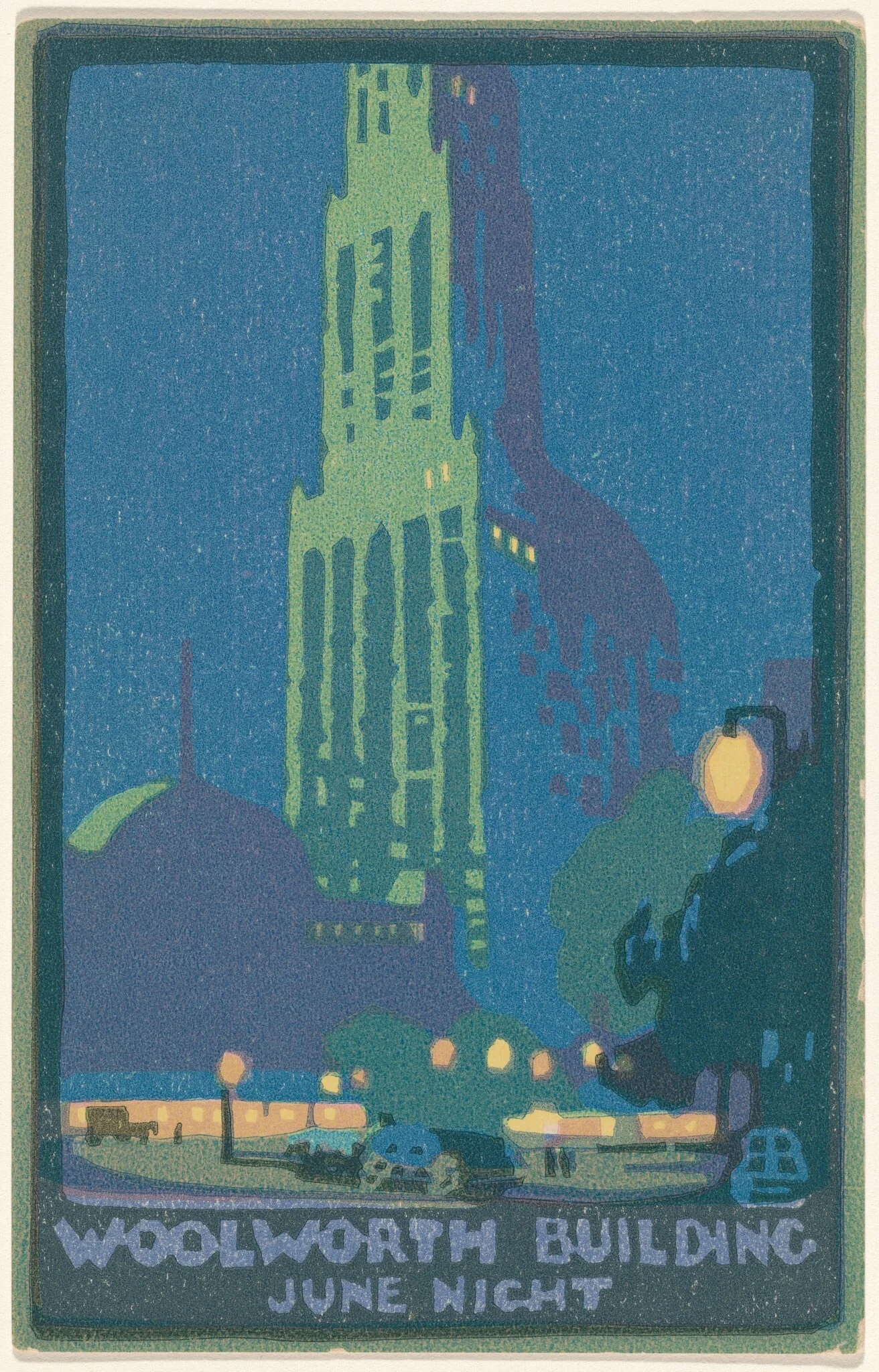 Woolworth Building June Night, by Rachael Robinson Elmer, 1916