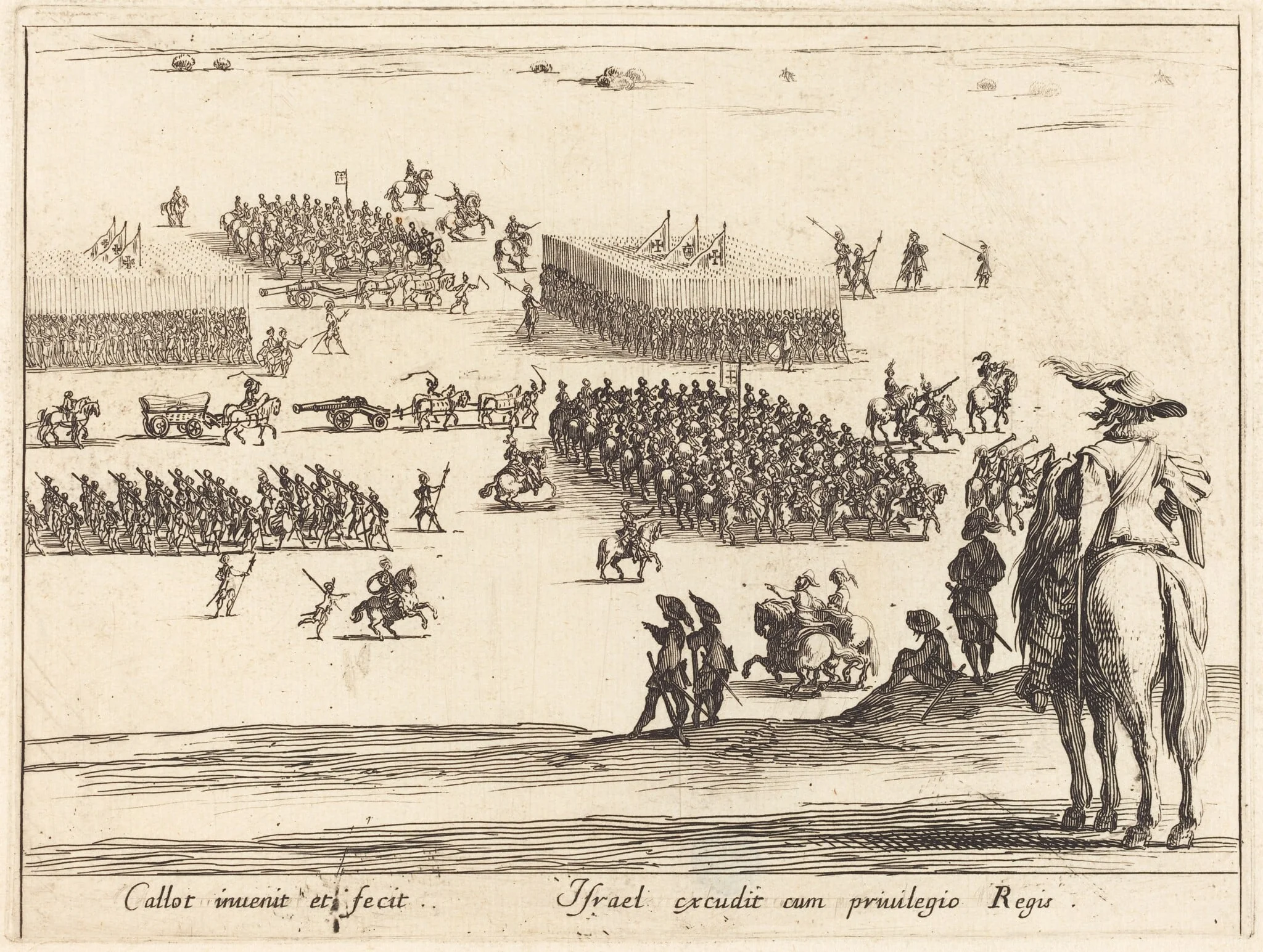 The Review, by Jacques Callot, ink, 1628