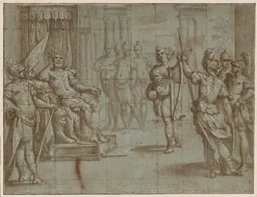 David Playing the Harp Before Saul