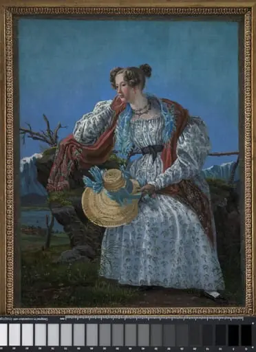 Young Woman Sitting in a Norwegian Landscape