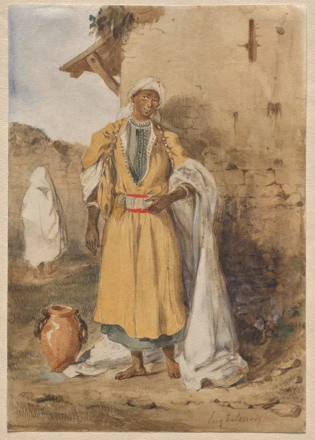 A Young Black Woman Fetching Water, by Eugène Delacroix, 1832