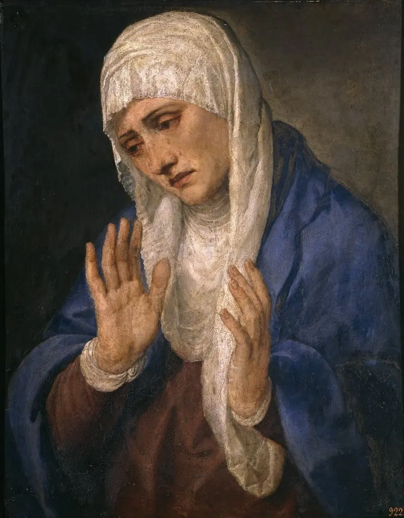 Mater Dolorosa with her Hands apart