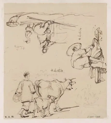 Three figure drawings
