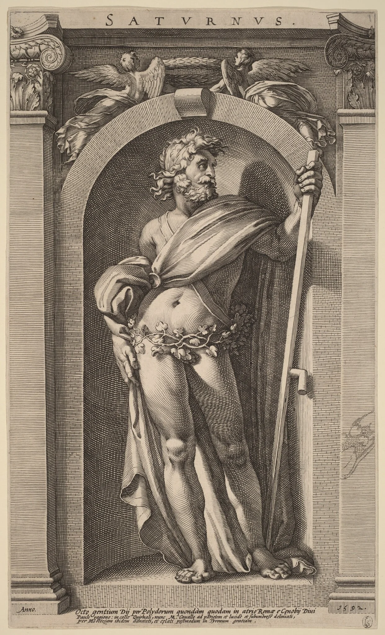 Saturn, by Hendrik Goltzius, ink, 1592