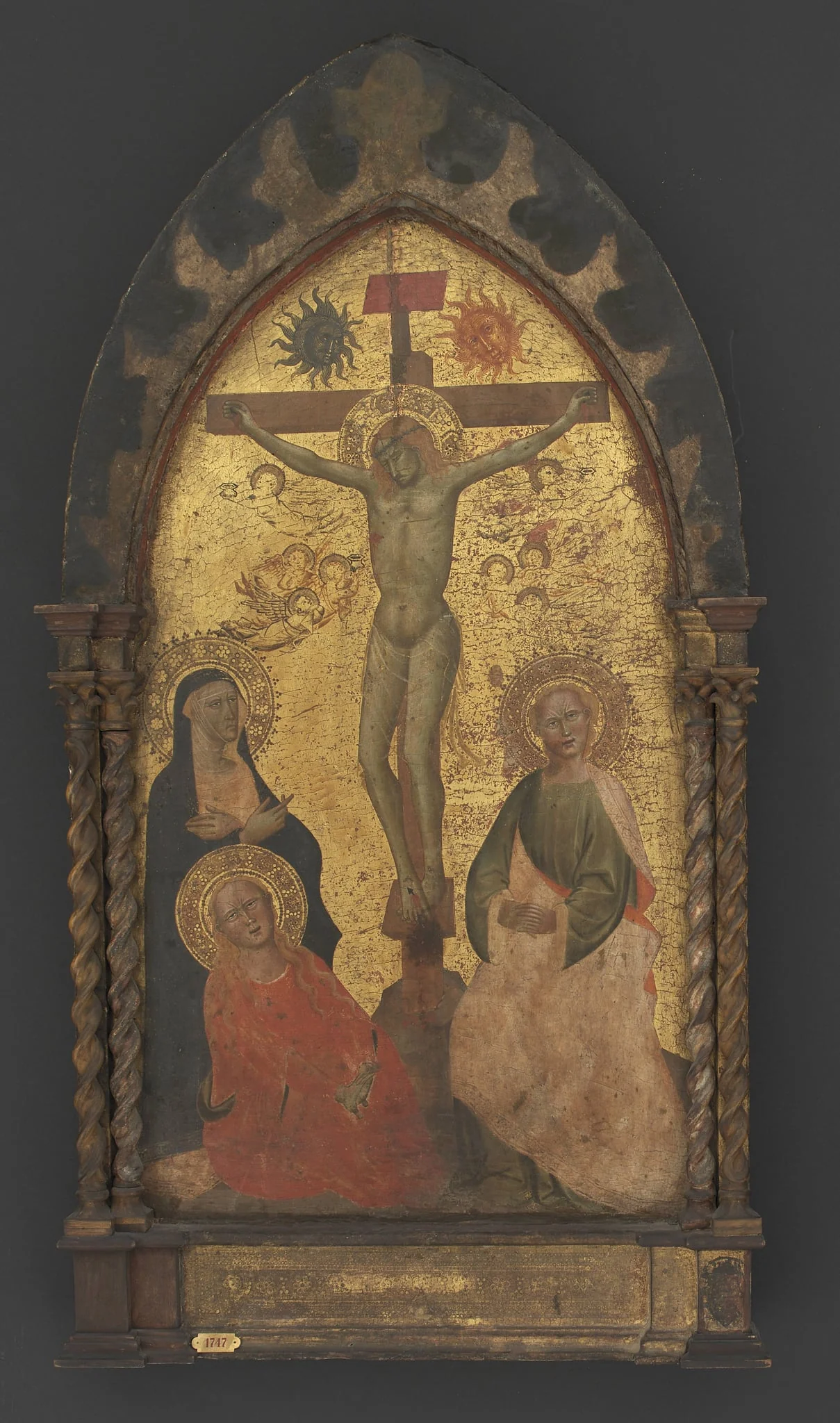 Christ on the Cross mourned by the Virgin Mary and Saints Mary Magdalene and John