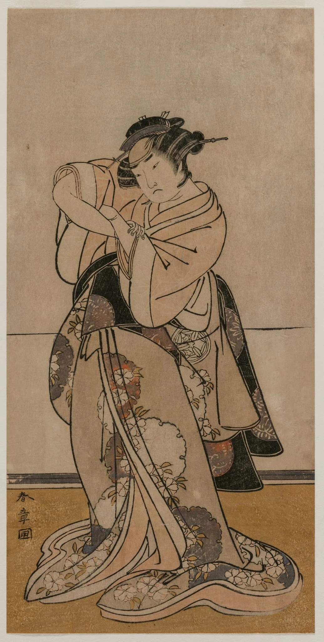 Actor Yamashita Yaozo, by Katsukawa Shunshō, 1759