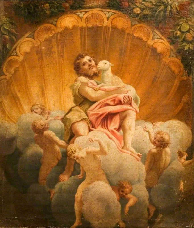 Saint John Bearing the Lamb (copy of the fresco in the cupola of Parma Cathedral)