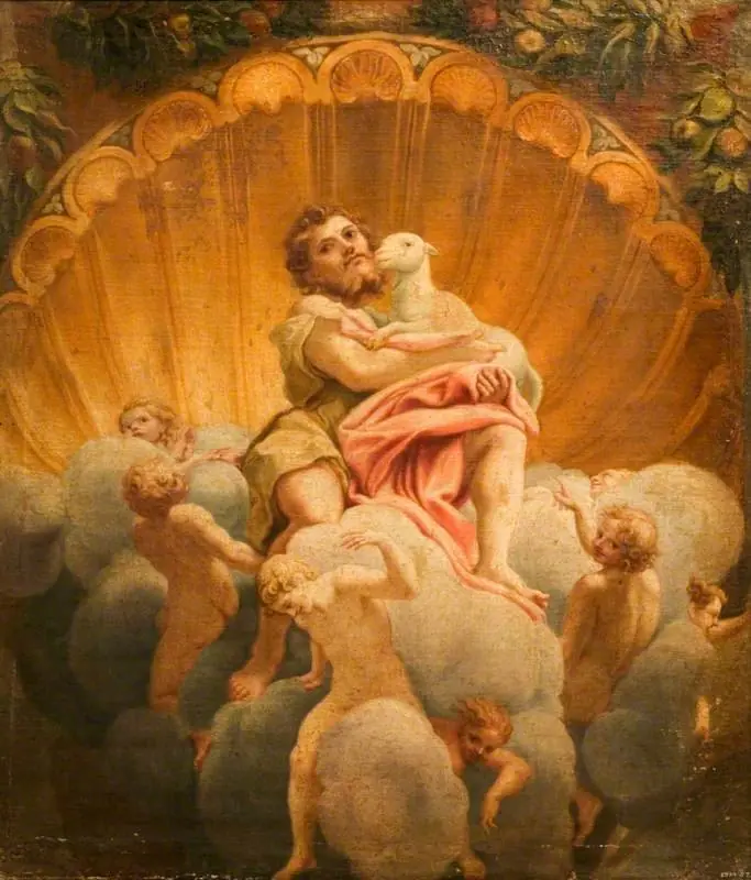 Saint John Bearing the Lamb (copy of the fresco in the cupola of Parma Cathedral)
