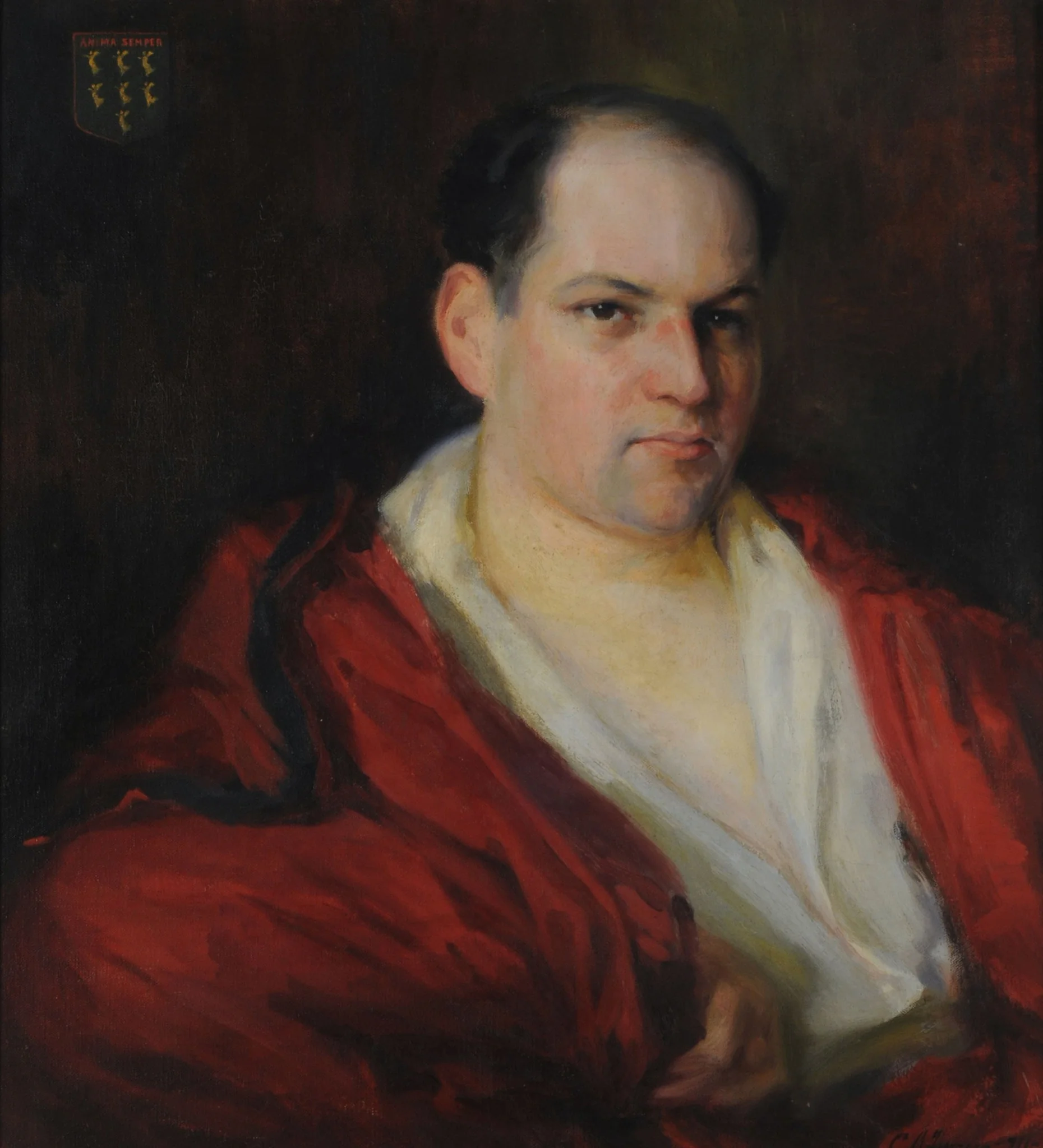 Portrait of Alberto Nin Frias, by Carlos María Herrera, oil, 1911