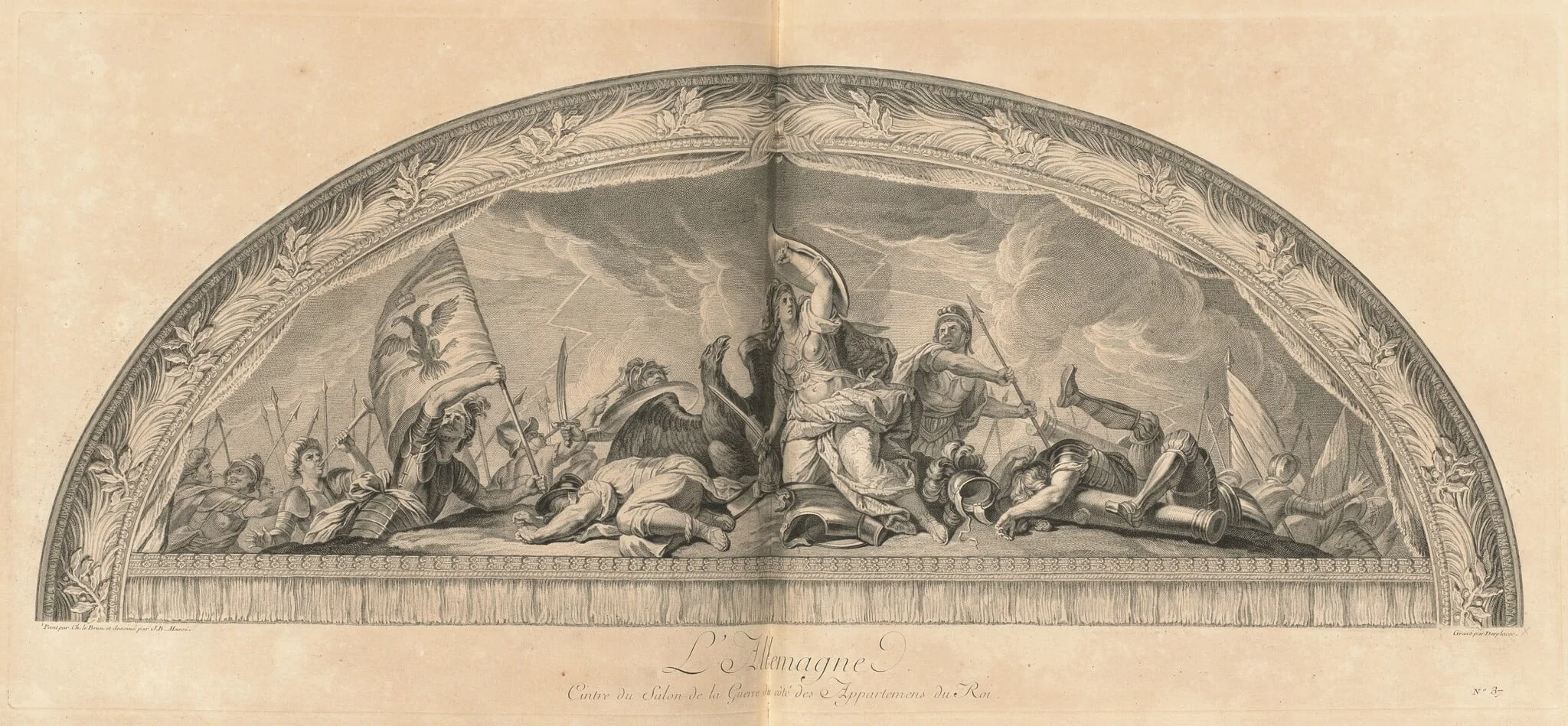 L'Allemagne Cintre du Salon de la Guerre du côté des appartemens du Roi (Germany, Center of the Salon of War next to the King's Chambers) [pl. 37]