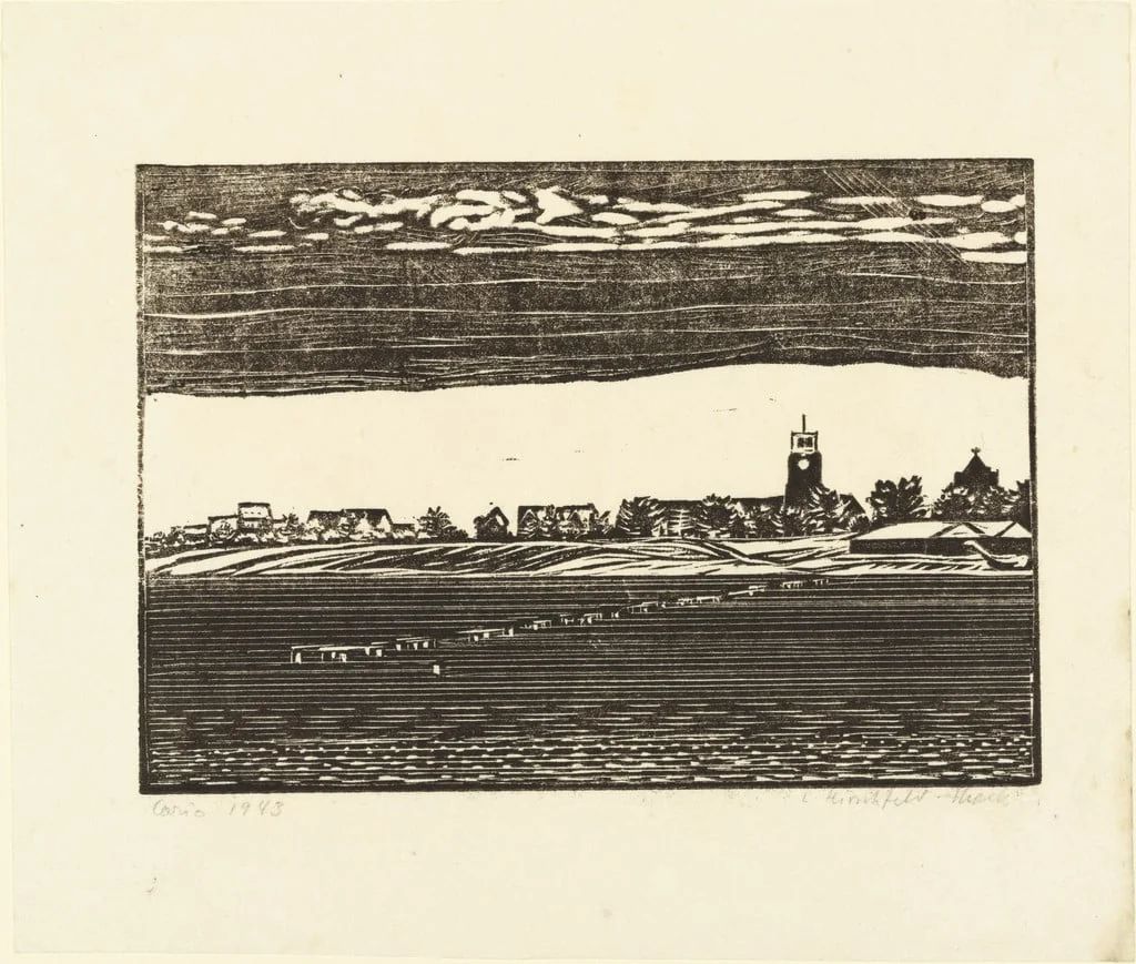 Untitled, by Ludwig Hirschfeld-Mack, ink, 1943
