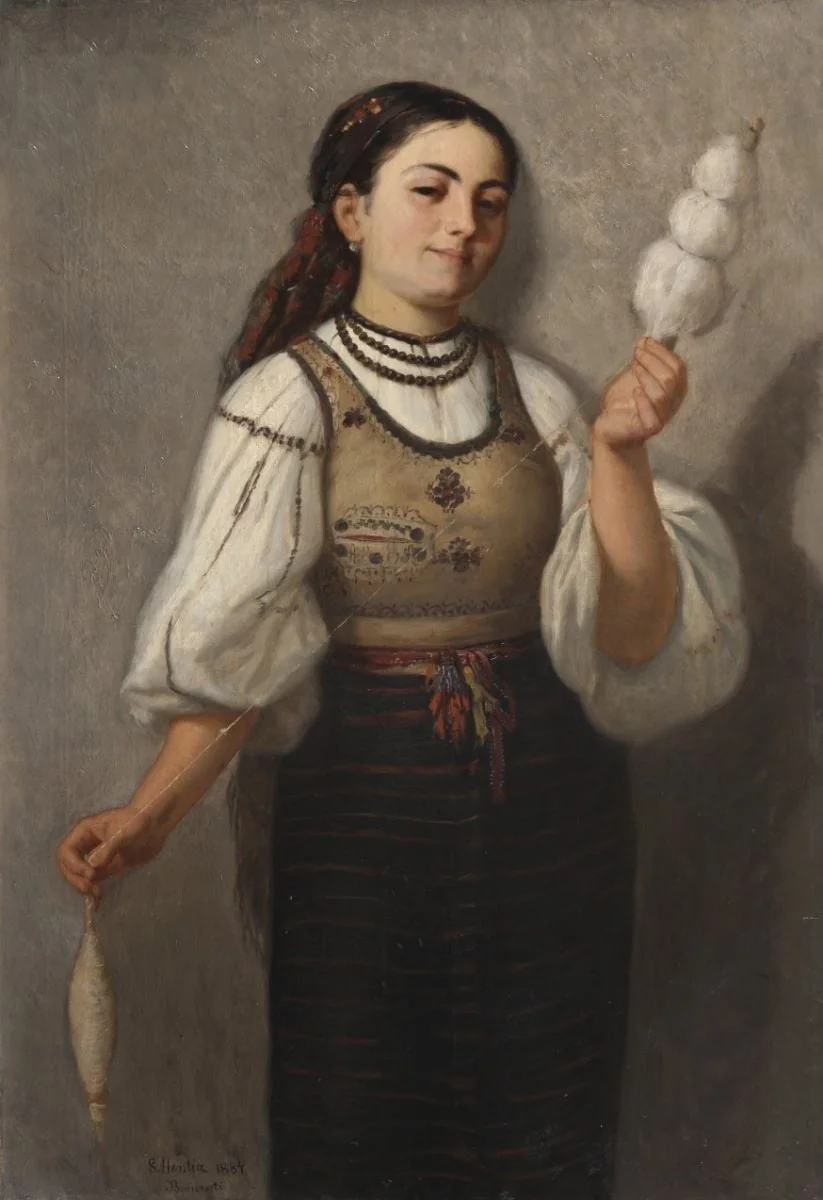 Țărancă torcând