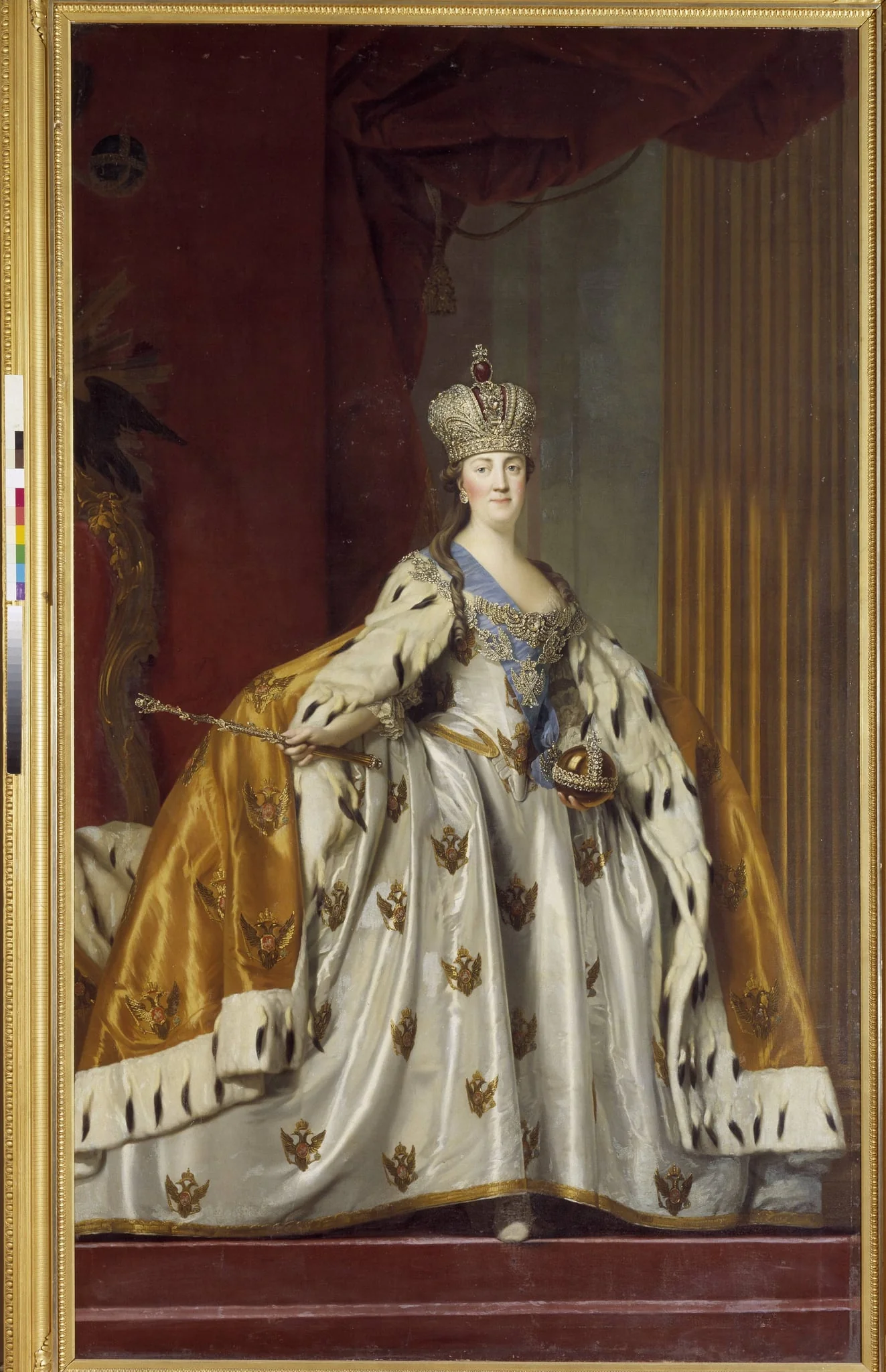 Katharina II af Rusland i kroningsdragt, by Unknown, 1750