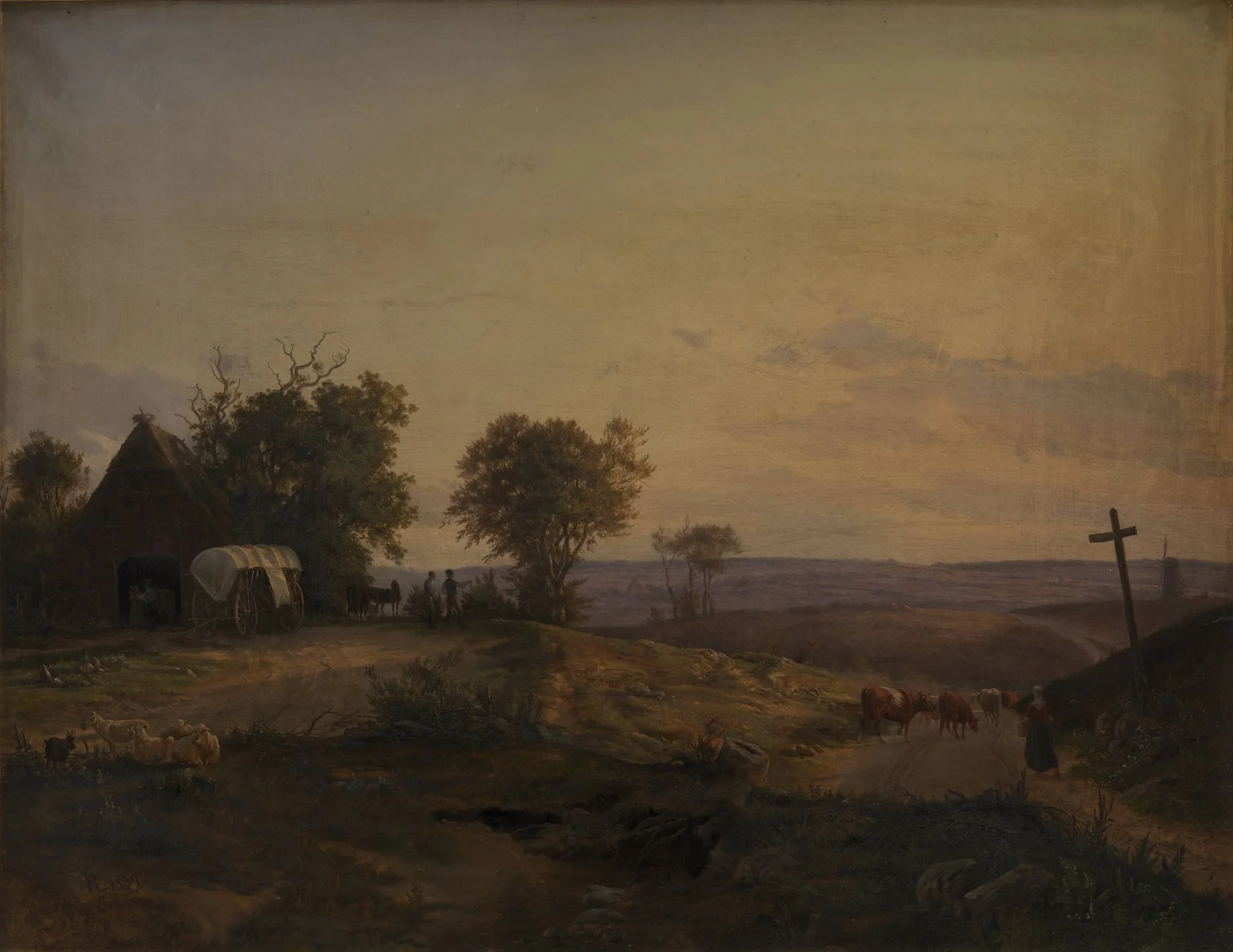 View of the District near Segeberg, Germany, by Unknown, 1839