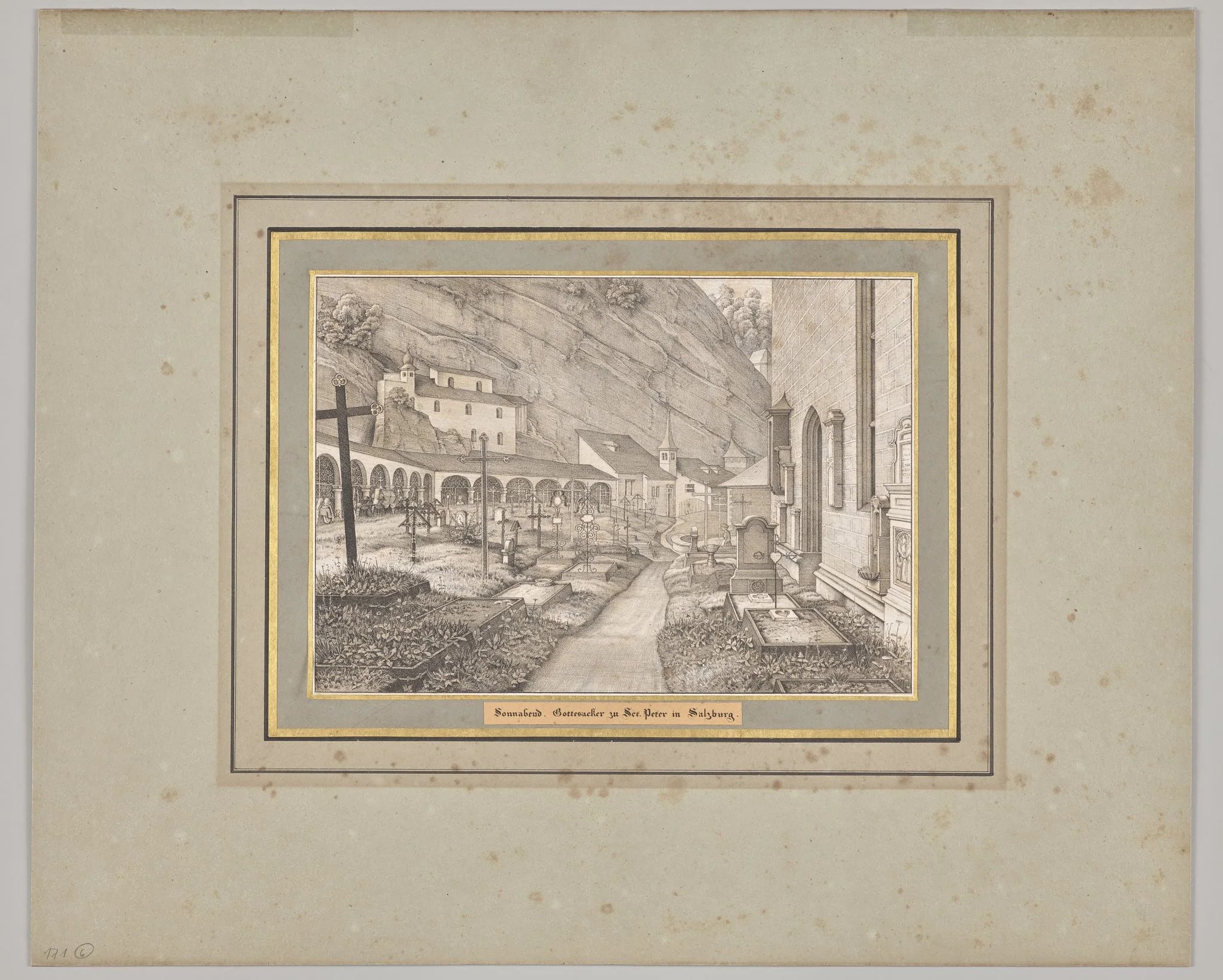 Saturday. Gottesacker to Sct. Peter in Salzburg, by Ferdinand Olivier, 1820