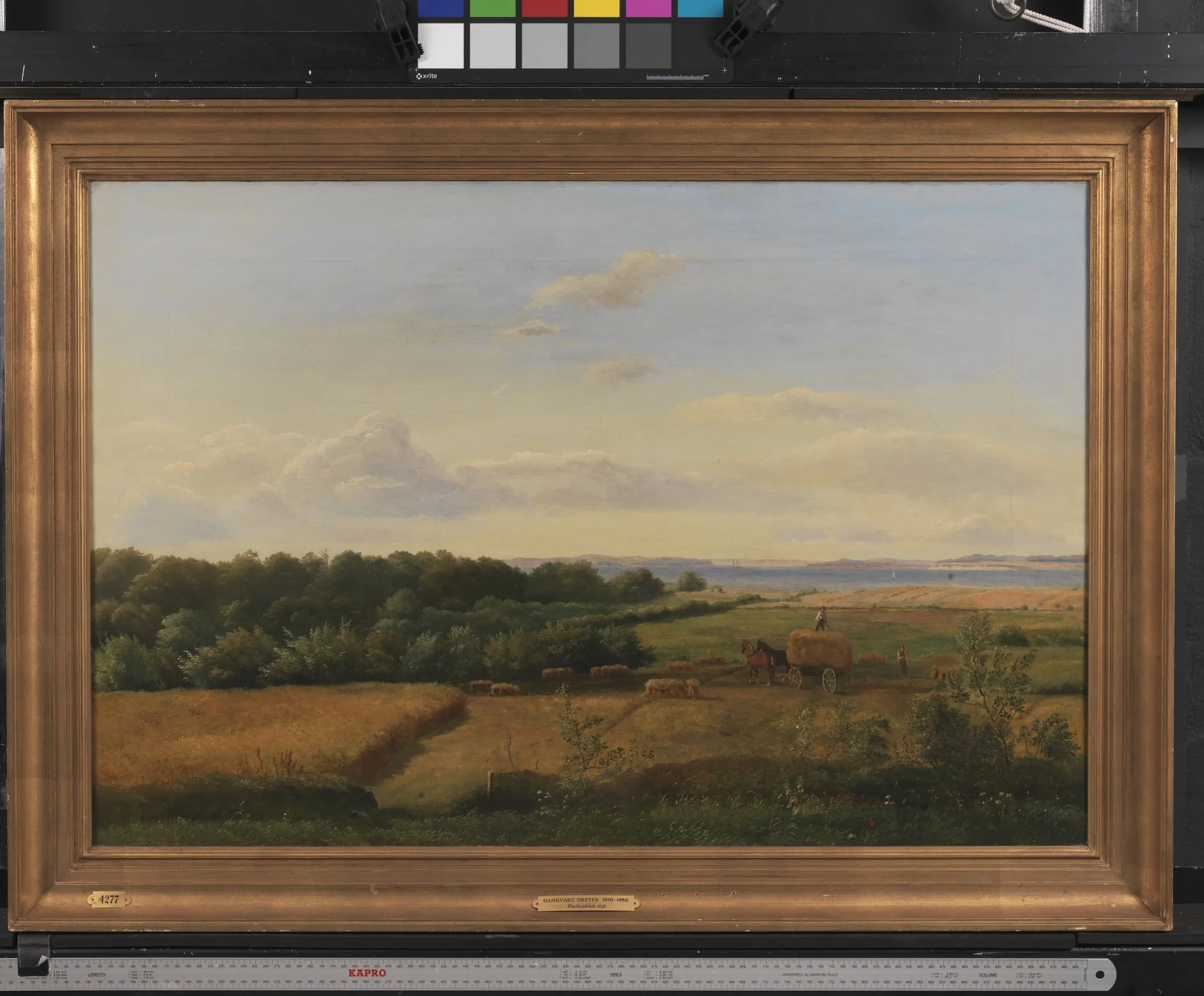 A Funen Landscape at Harvest Time with Wedellsborghoved in the Background