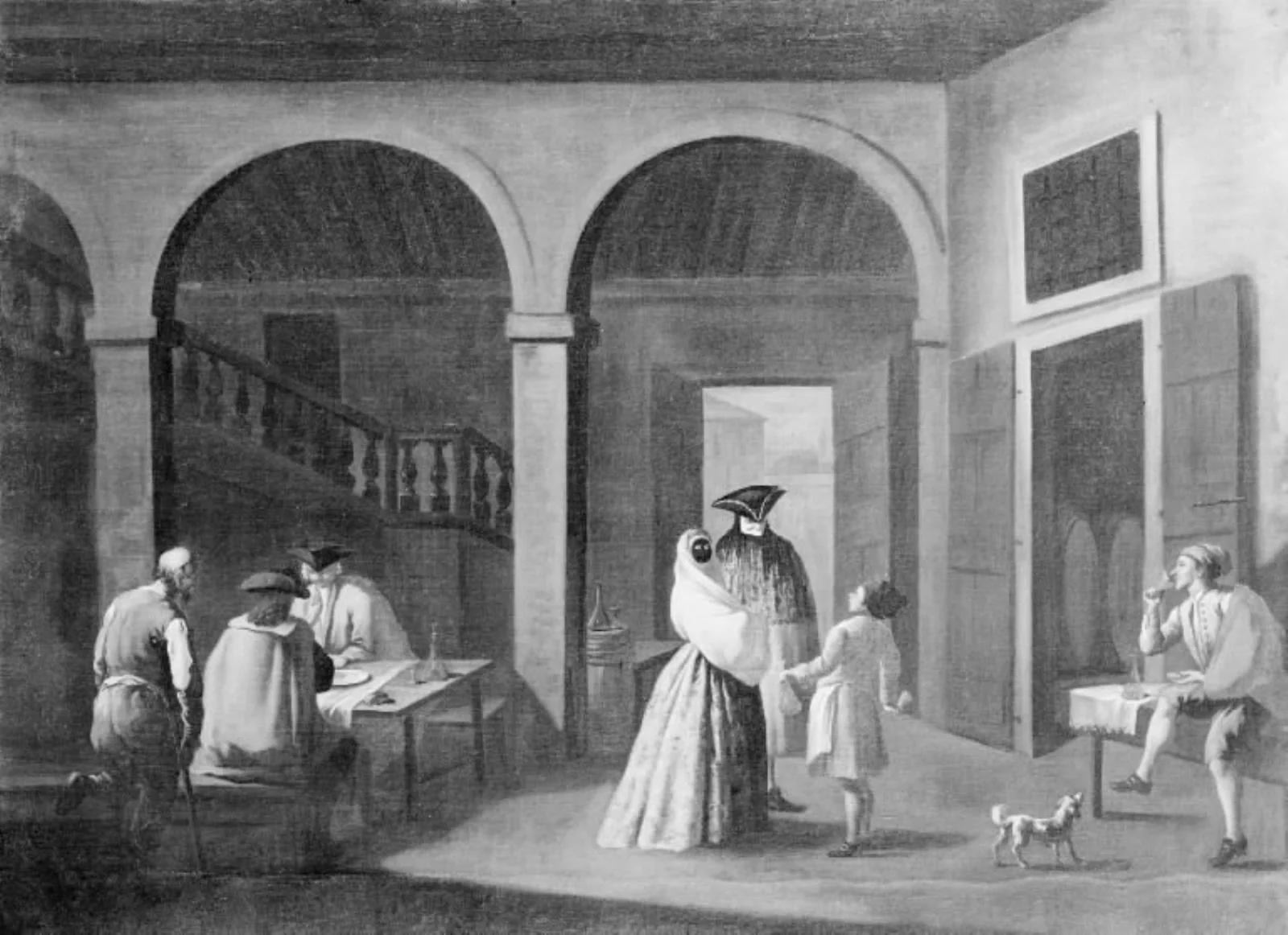 Beggar in a Public House, by Unknown, 1750