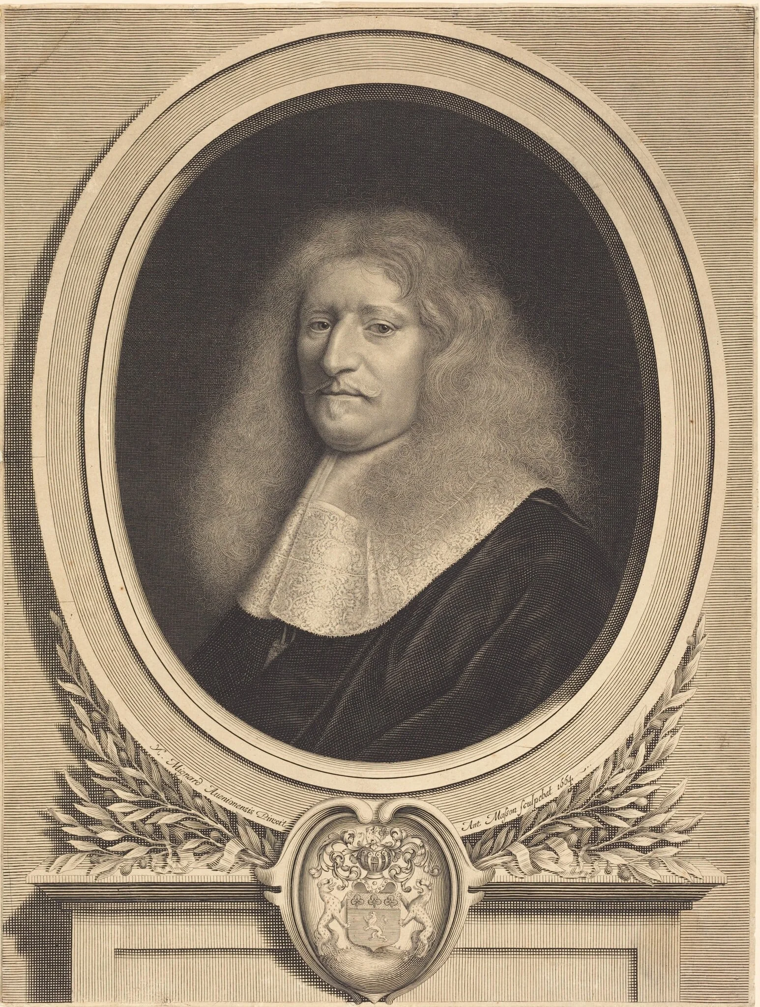 Guillaume de Brisacier, by Antoine Masson, ink, 1664