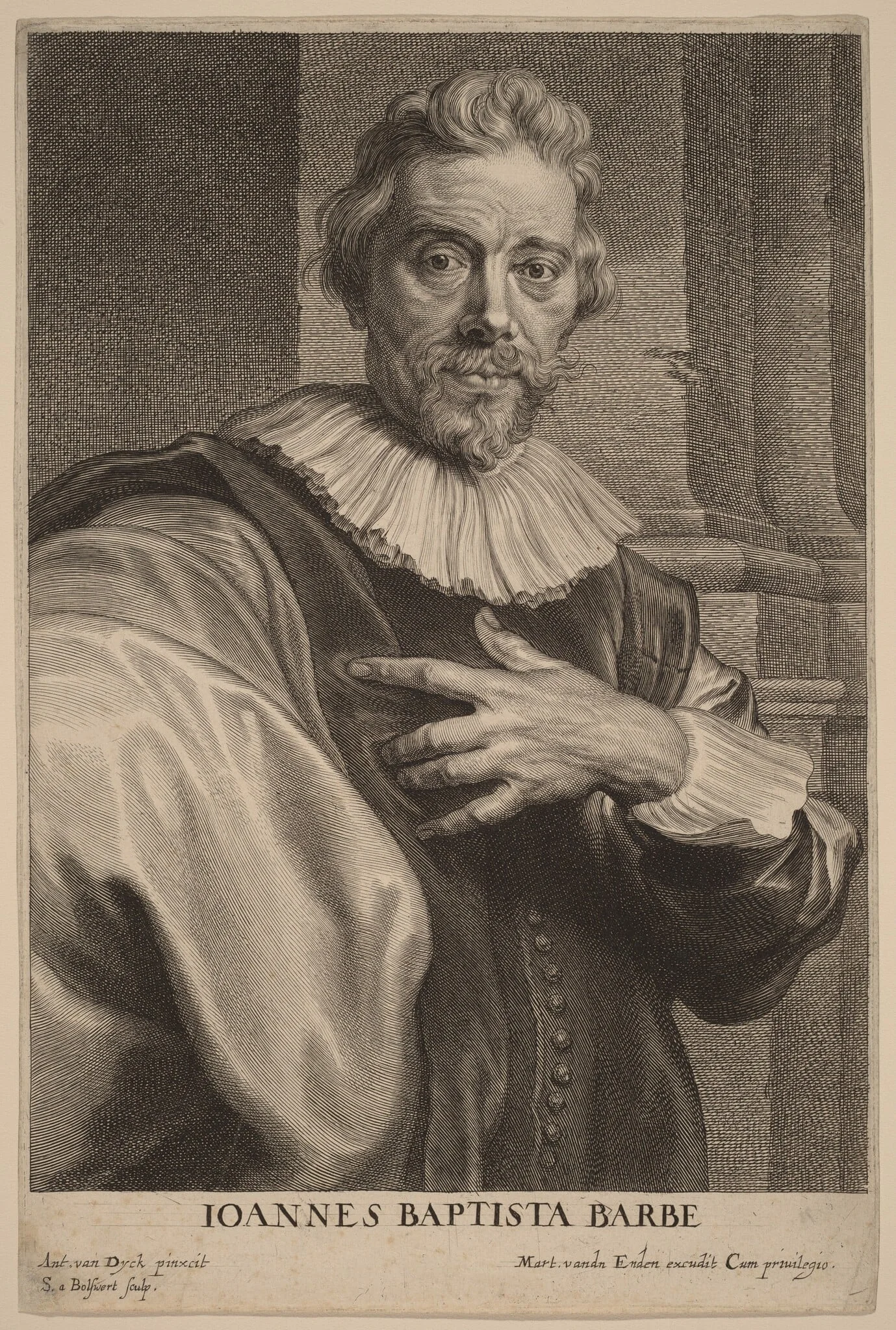 Jan Baptista Barbe, by Schelte Adams Bolswert, ink, 1634