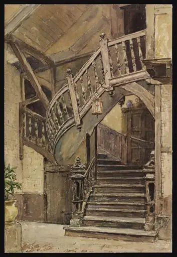 Staircase of a former Inn, "The Plume of Feathers," Queen Street, Salisbury