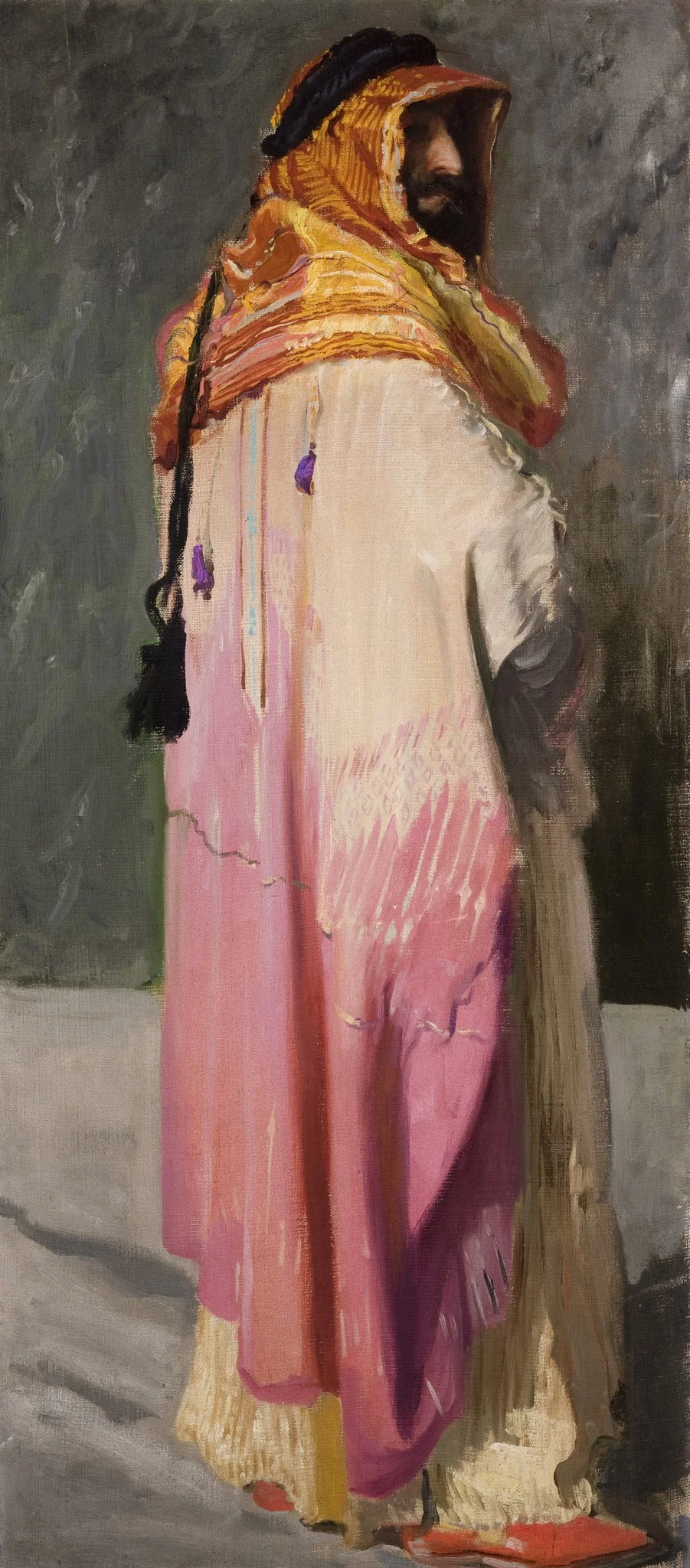 Portrait of Feliks Jasieński Dressed as a Bedouin, by Leon Wyczółkowski, oil, 1908