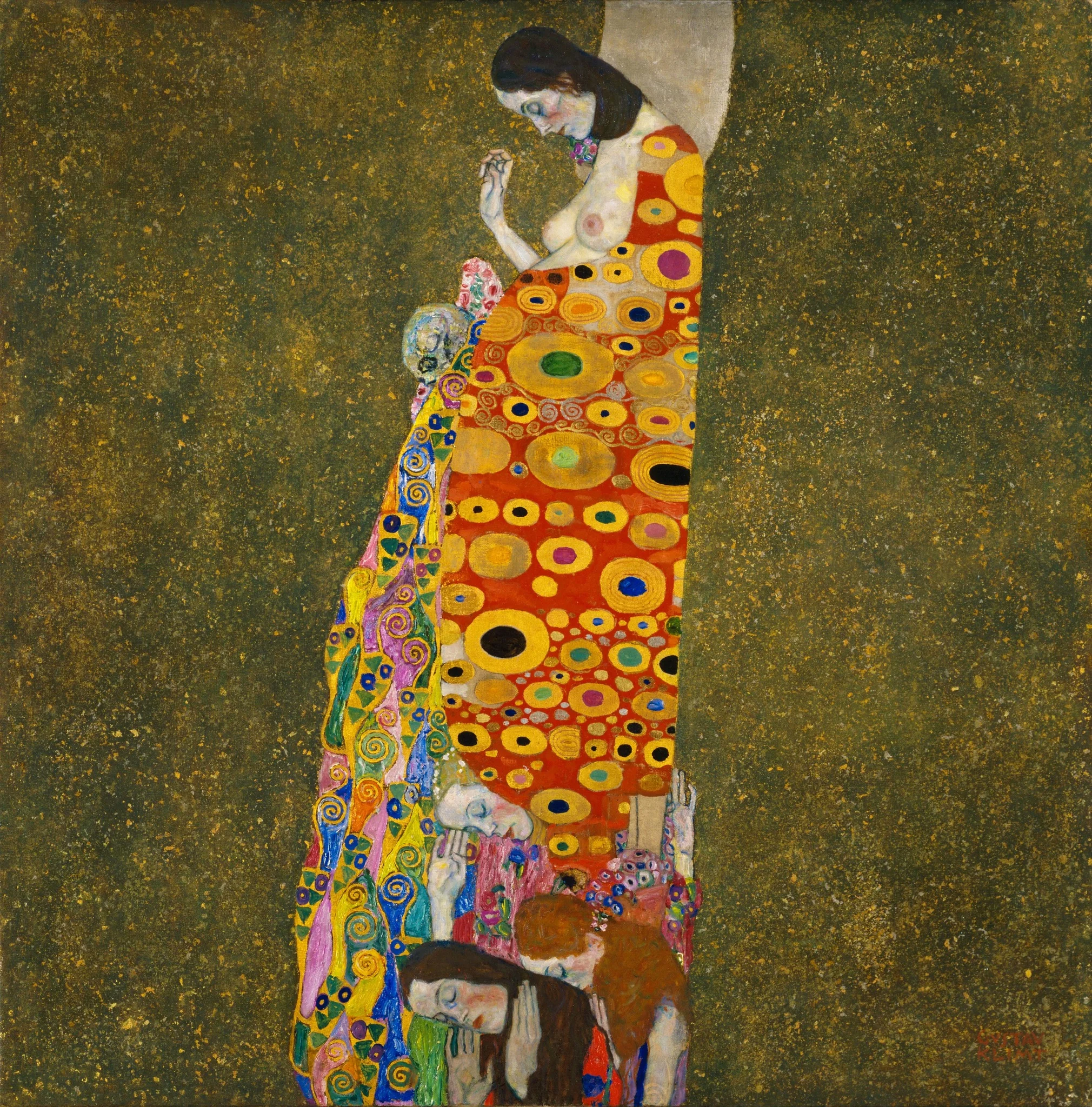 Hope II, by Gustav Klimt, unspecified, 1907