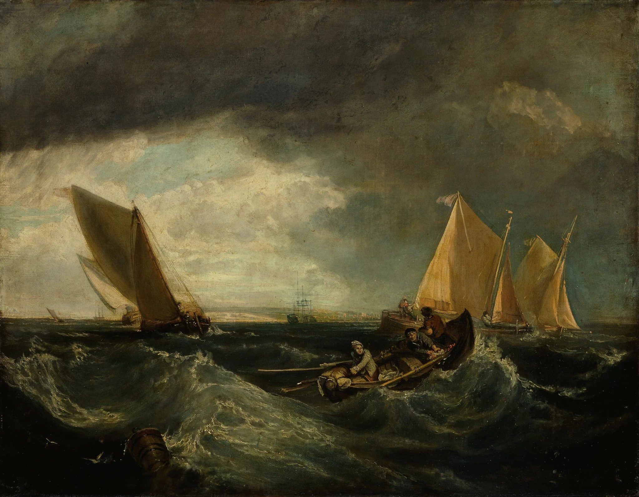 Sheerness and the Isle of Sheppey (after J.M.W. Turner), by Augustus Wall Callcott, oil, 1807