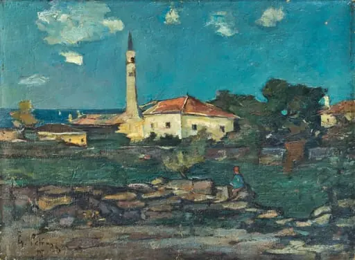 Peisaj cu moschee (Esmahan Sultan, Mangalia)