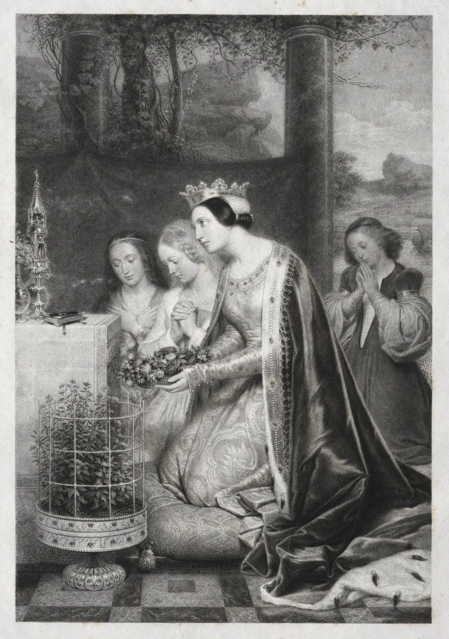 St. Amelia, Queen of Hungary, by Paolo Mercuri, 1841