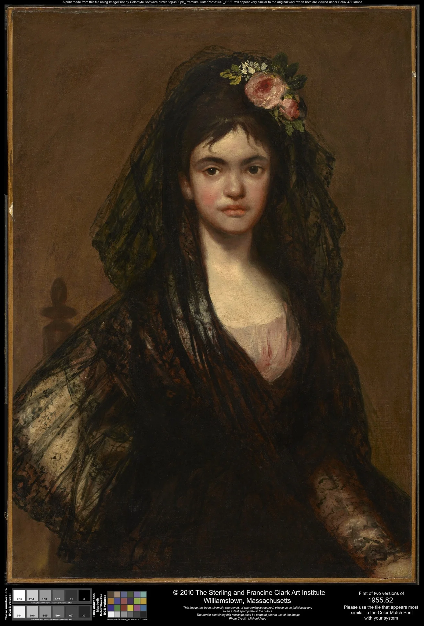 The Madrileña, by Unknown, oil, 1850