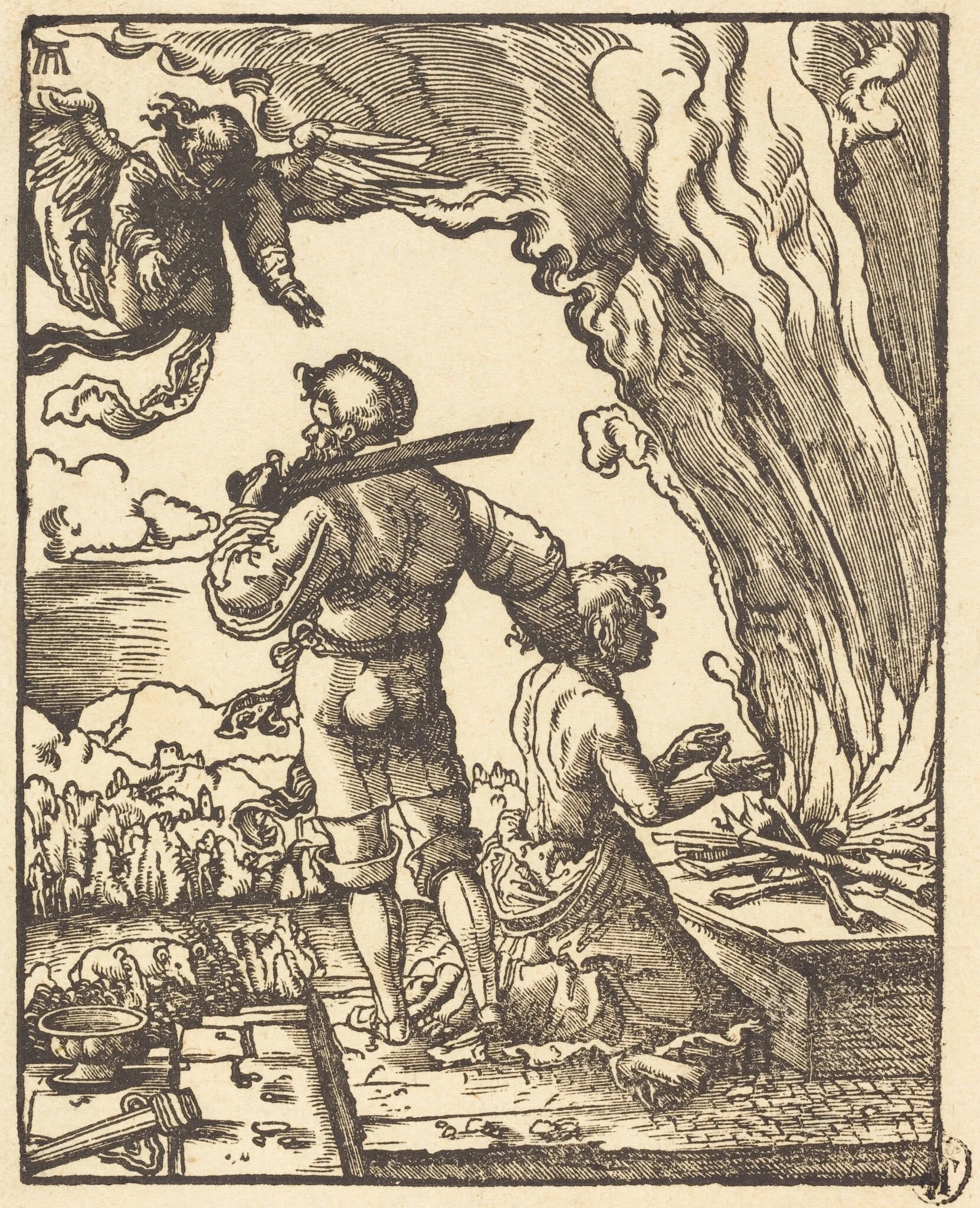Abraham's Sacrifice, by Albrecht Altdorfer, ink, 1520