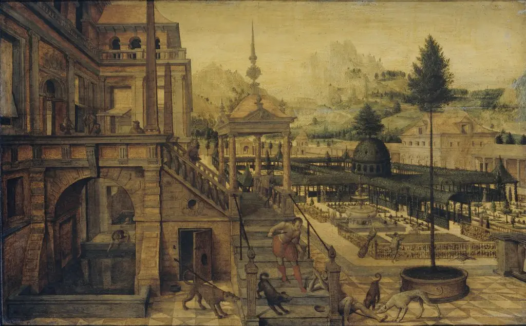 Palace Gardens with Poor Lazarus in the foreground