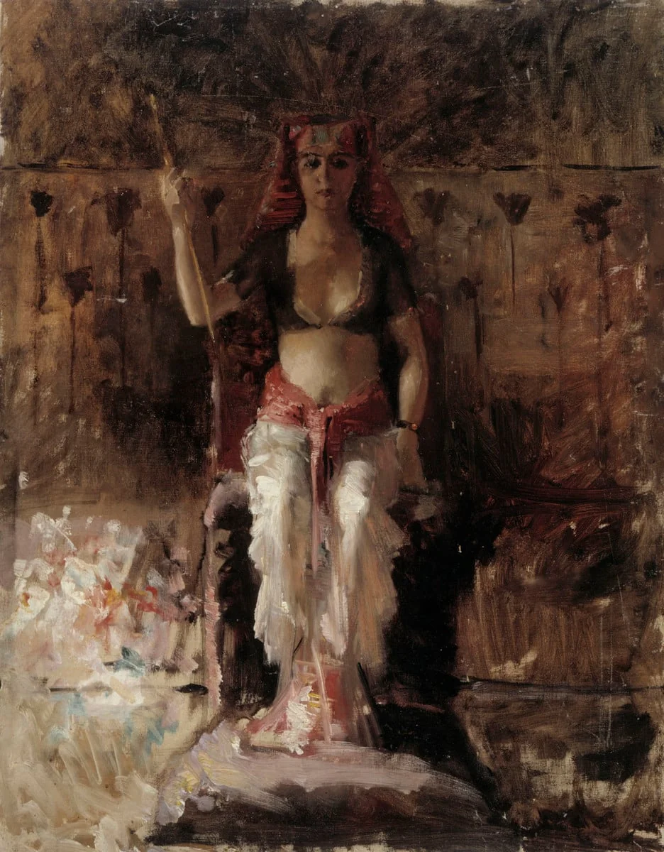Egyptiläinen kuningatar, akatemiaharjoitelma, by Albert Edelfelt, unspecified, 1889