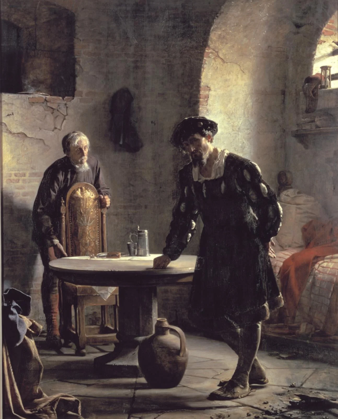 King Christian II in Prison, by Unknown, 1871